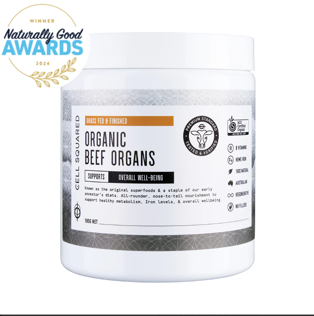Australian Certified Organic Grass-Fed Beef Organs Powder 180g | Cell Squared