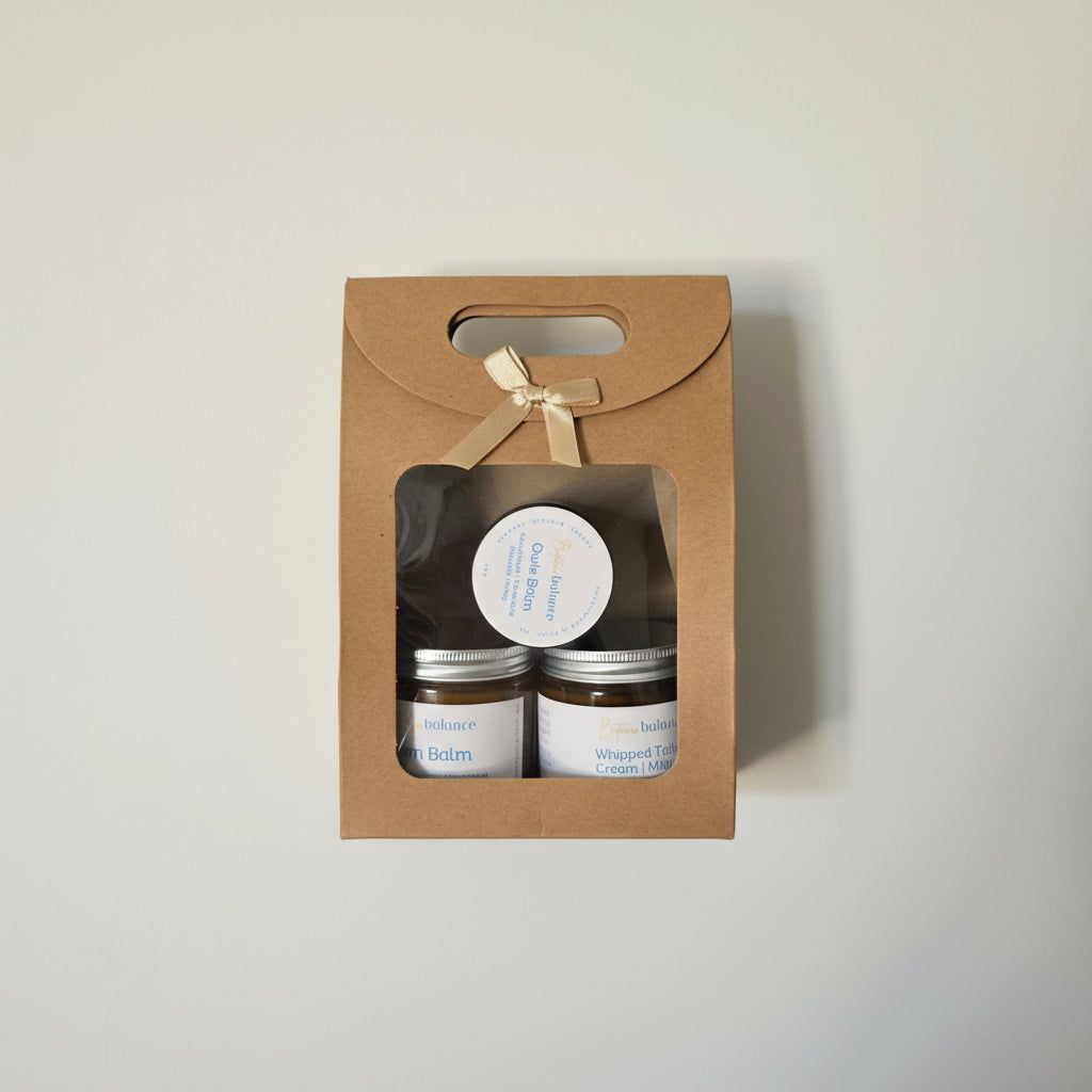 Nappy Balm, First aid balm and whipped tallow cream for babies gift pack, baby shower idea