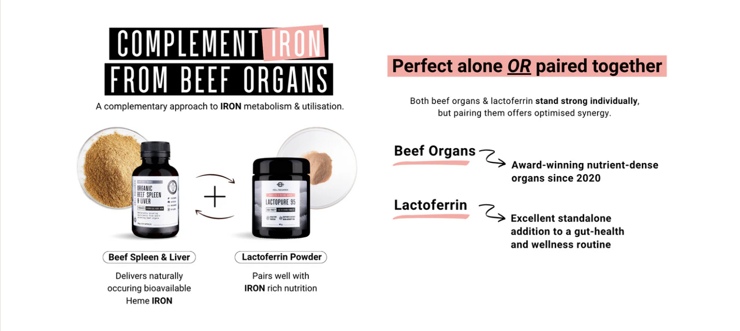Organic Grass-Fed Beef Spleen & Liver Capsules – Nutrient-Dense Organ Support | Cell Squared