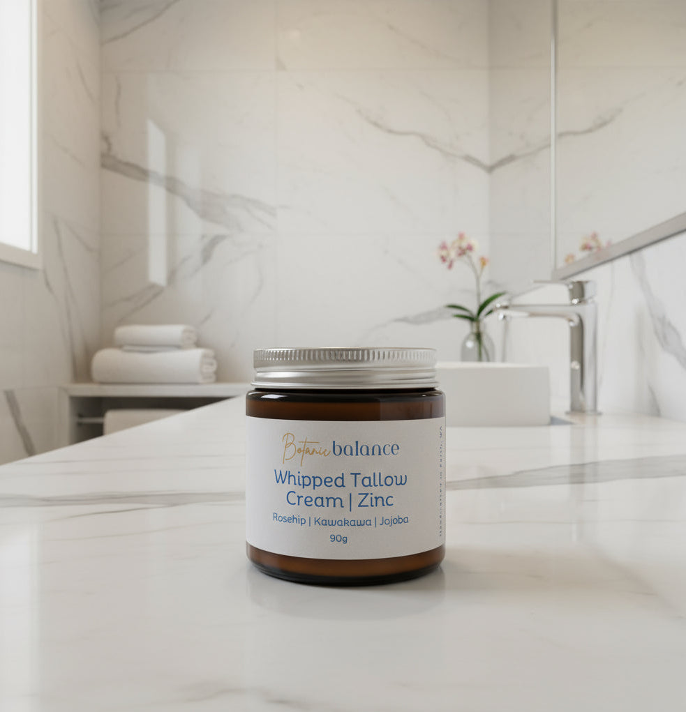 Whipped Tallow Cream+ | Zinc Infused Moisturiser| Mineral Barrier Day Cream