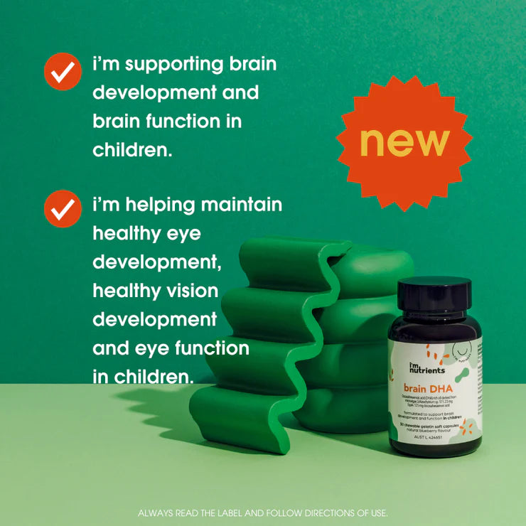 I'm Nutrients Brain DHA for Kids | 60 Chewable Capsules