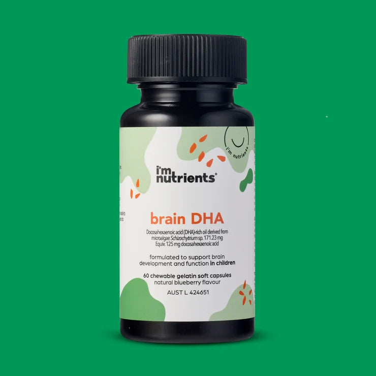I'm Nutrients Brain DHA for Kids | 60 Chewable Capsules
