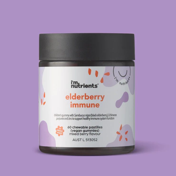 Elderberry Immune Gummies Supplement for Kids, with Echinacea + Zinc | 60 Gummies