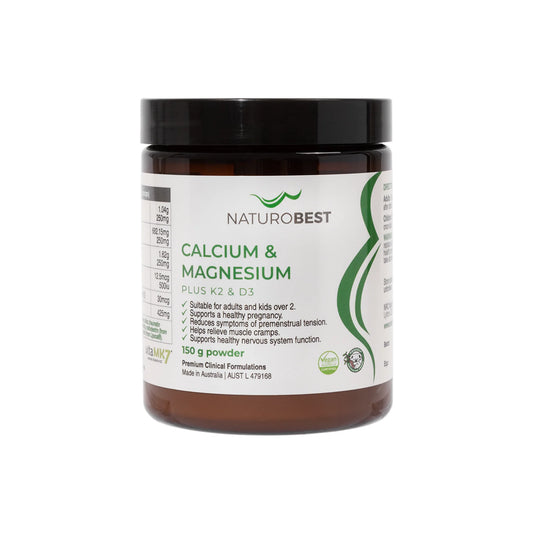 NaturoBest Calcium & Magnesium Plus K2 & D3 | Bone & Muscle Support
