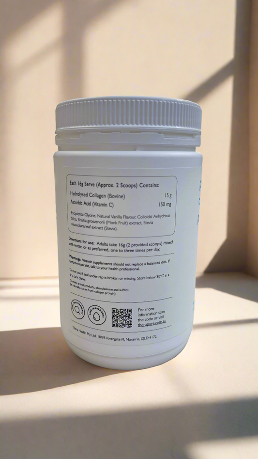 Pure Collagen Peptides + C | Skin, Gut & Wellbeing Support | 480g