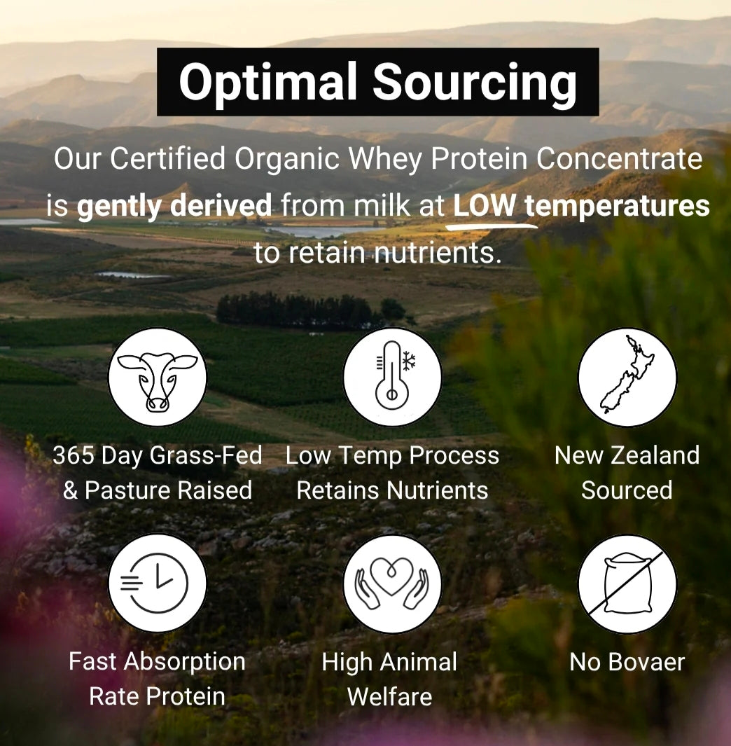 Cell Squared Certified Organic Whey Protein Powder 1kg