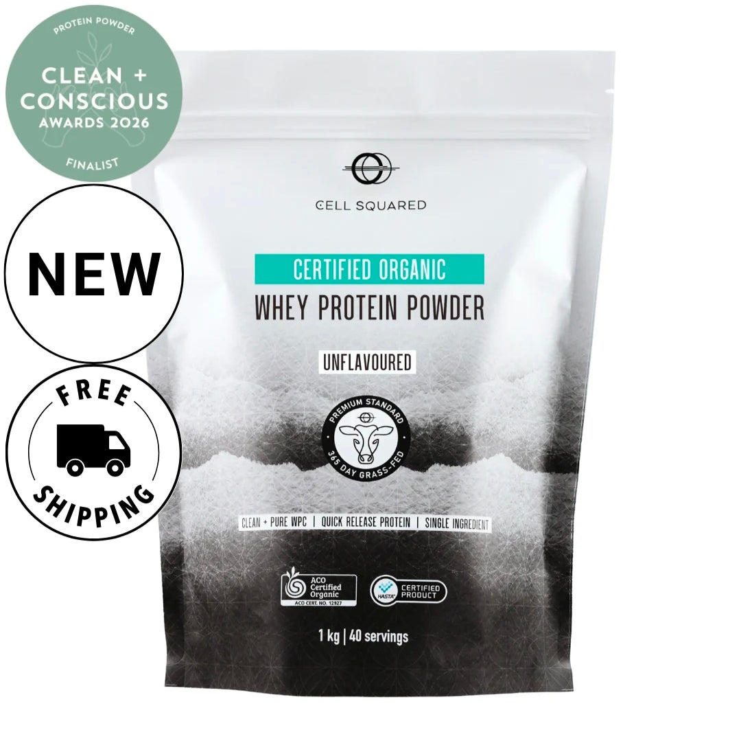 Cell Squared Certified Organic Whey Protein Powder 1kg