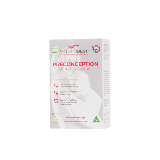 Naturobest Preconception for women, Perth health shop, multivitamin, support health pregnancy